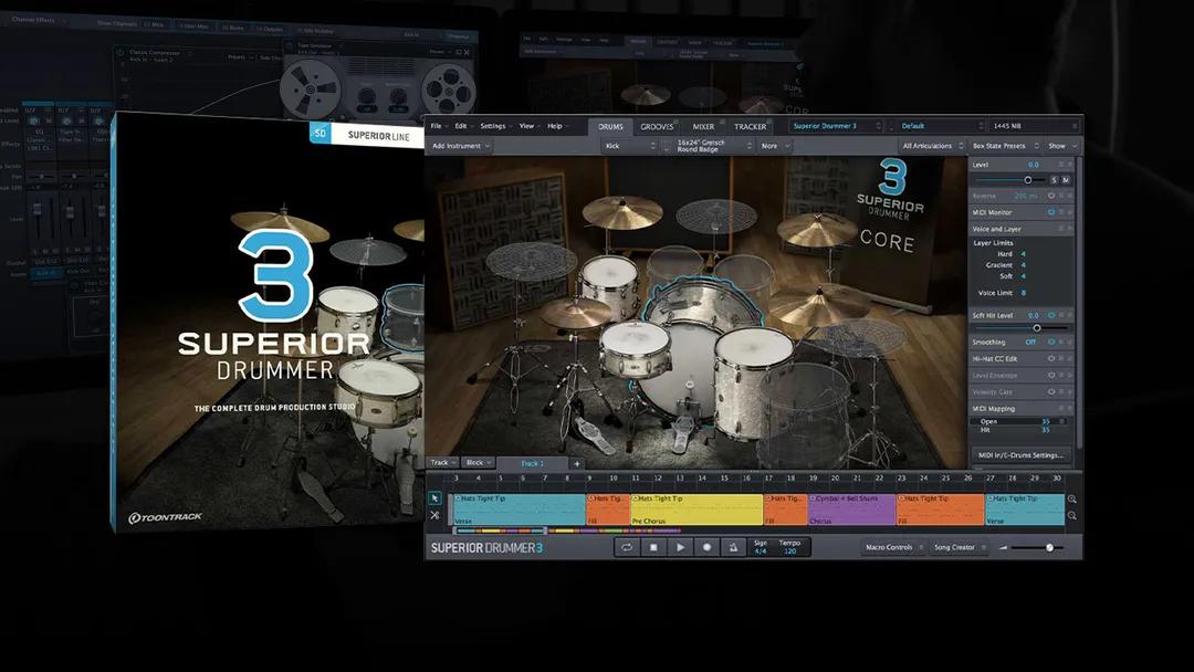 Toontrack : Superior Drummer 3 พร้อม Library (219 GB) (Window, Mac)