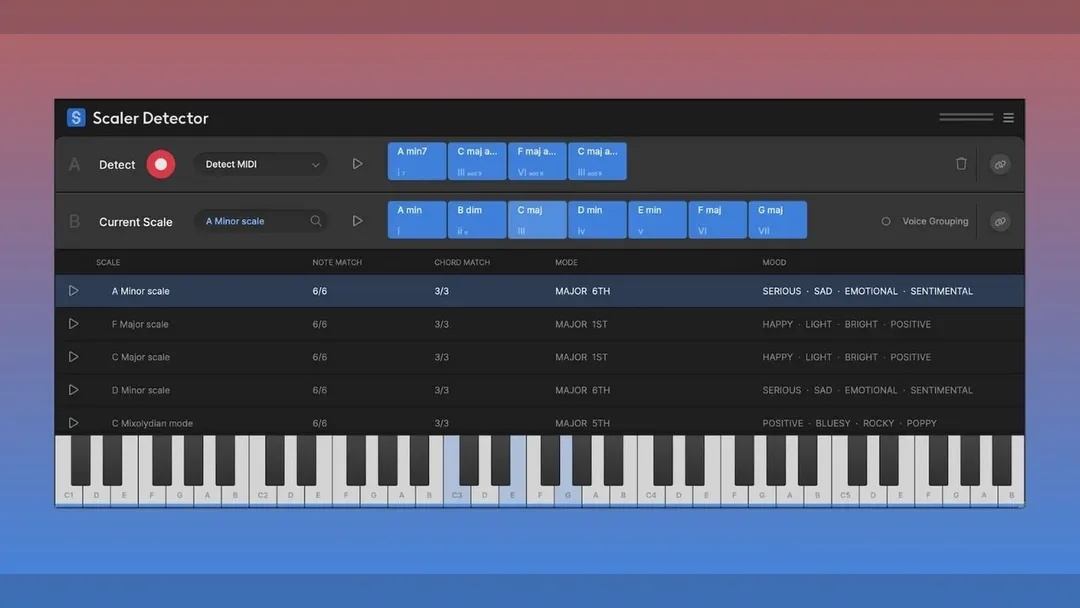 Scaler Music - Scaler Detector