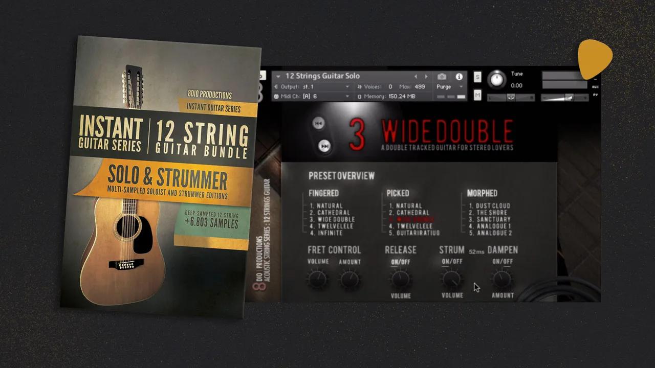 8Dio : Instant Guitar Series 12 String Guitar Bundle (Kontakt)